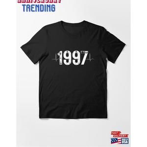 25 Year Old Birthday Gift Heartbeat 1997 Essential Tshirt Classic